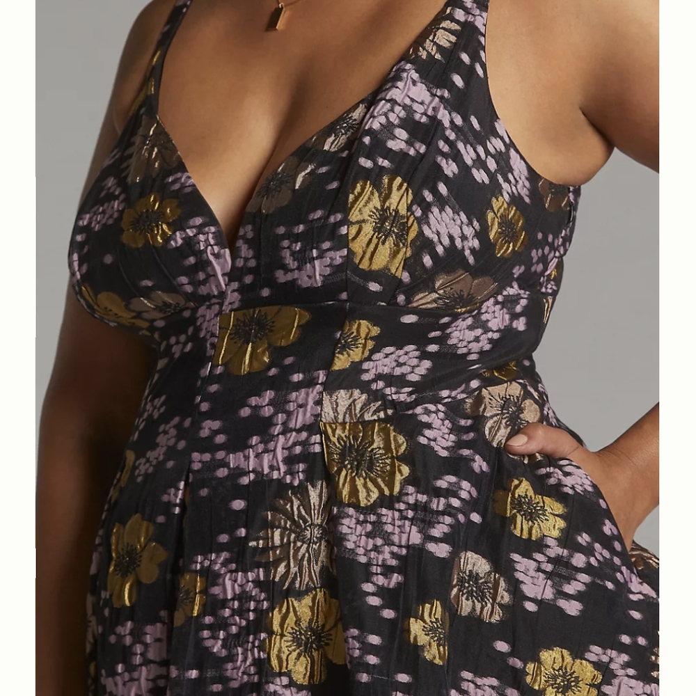 ♥️NWT ANTHROPOLOGIE Jacquard A-Line Mini Dress - Picture 4 of 7